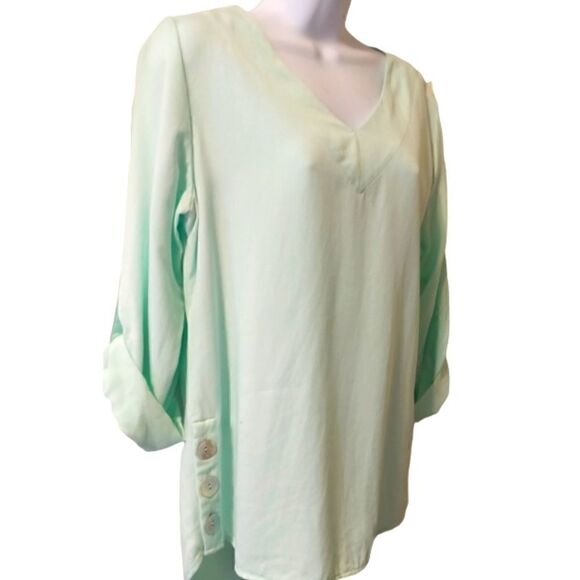 Soft Surroundings mint green tencel top tunic size S - Picture 3 of 9